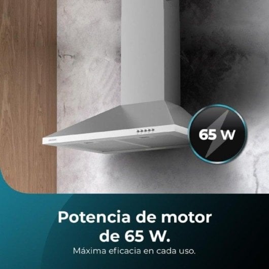 Campana extractora Cecotec Bolero Flux PM 603500 Recirculação 60cm inox filtros carbono