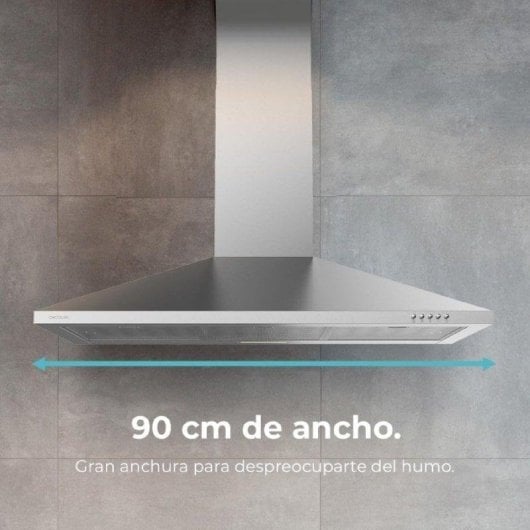 Campana extractora Cecotec Bolero Flux PM 903500 Umluft 90cm LED Edelstahlfilter