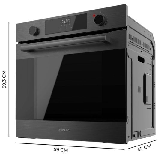 Horno elektrisch Cecotec Bolero Hexa M226000 Matt 72 Liter Schwarz mit Dampffunktion
