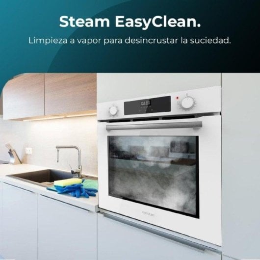 Horno elétrico Cecotec Bolero Hexa M226000 Glass 72L Branco multifunções vapor