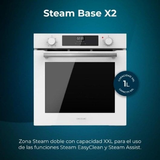 Horno elétrico Cecotec Bolero Hexa M226000 Glass 72L Branco multifunções vapor