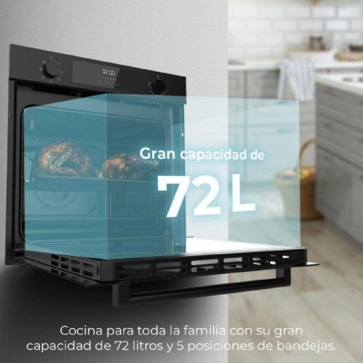 Forno Multifunções Cecotec Bolero Hexa M226000 Hidrolítico 72L 60cm A Vapor Preto