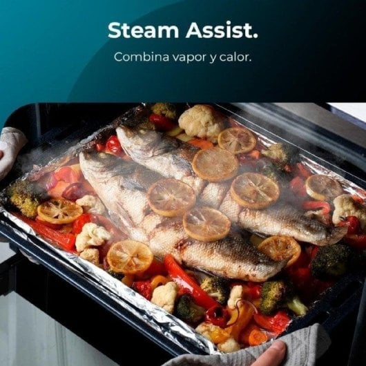 Forno Multifunções Cecotec Bolero Hexa M226000 Hidrolítico 72L 60cm A Vapor Inox Preto