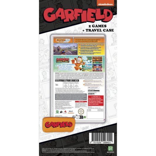 Microids Pack 2 Spiele Garfield Kart Furious Racing und Garfiel Lasagna Party + Nintendo Switch-Hülle