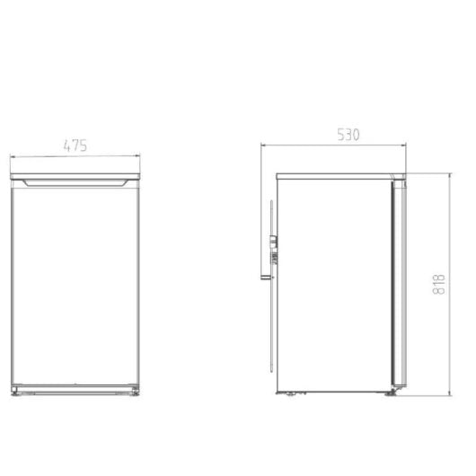 Frigorífico Mini Beko TS190340N Defrost 81,8cm 85L E Branco