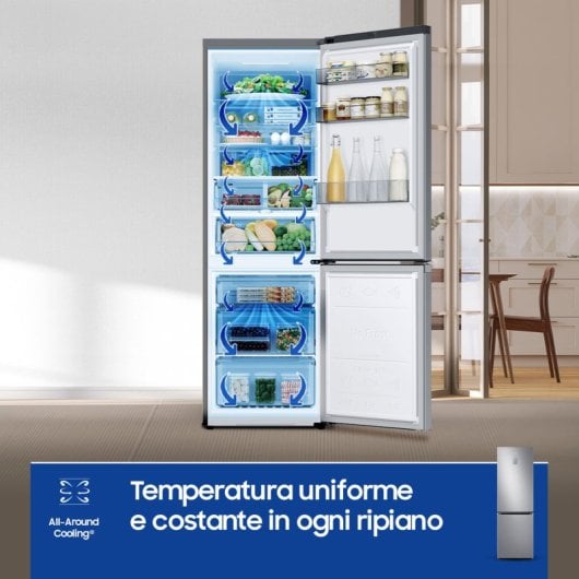 Frigorifero e congelatore Samsung RB34C775CS9/EF Libera installazione 344 LC Acciaio inox