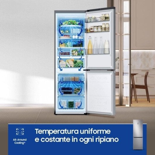 Frigorífico Combi Samsung RB34C775CS9EF No Frost 185cm 344L C Inox WiFi IA