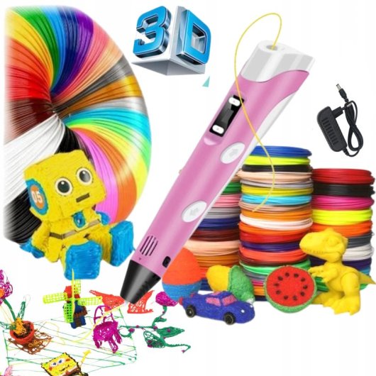 Arzopa Smart 3D Pen 36m, 12 colori rosa