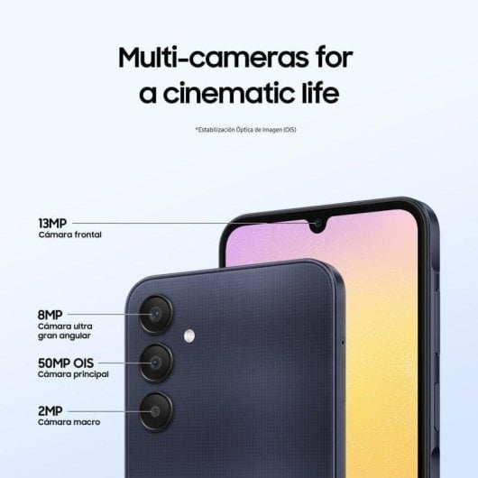 Samsung Galaxy A25 5G 8GB Azul Escuro 256GB Ecrã Super AMOLED