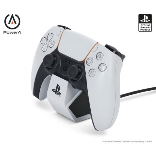 PowerA Estación de Carga Solo Blanca para Un Mando Inalámbrico DualSense/Edge de PS5