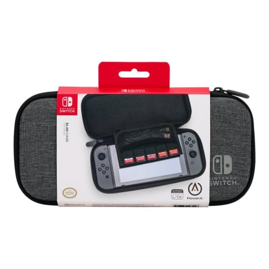 PowerA Estuche Slim Negro/Gris para Nintendo Switch/OLED/Lite