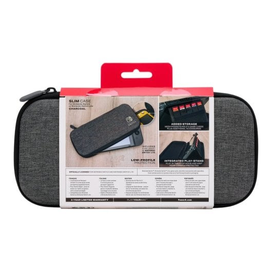 PowerA Estuche Slim Negro/Gris para Nintendo Switch/OLED/Lite