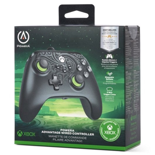 PowerA Advantage Mando con Cable Negro/Verde para Xbox Series X/S