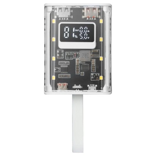Mars Gaming MPK-10K PowerBank Compacta con Pantalla de Carga Múltiple 10000mah 22.5W Blanco
