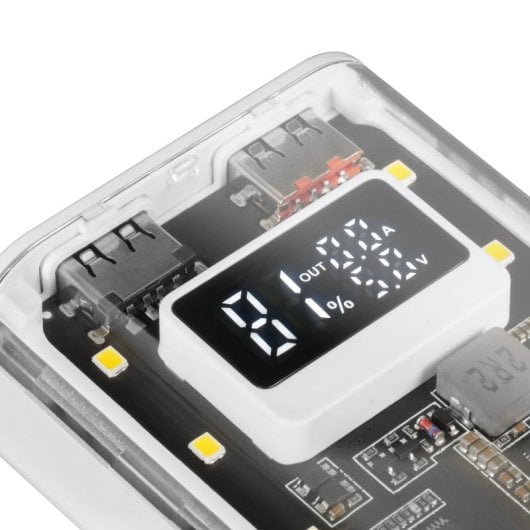 Mars Gaming MPK-10K PowerBank Compacta con Pantalla de Carga Múltiple 10000mah 22.5W Blanco