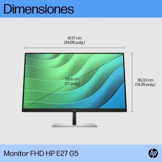 Monitor HP E27 G5 27" FullHD 75Hz IPS Tempo de Resposta 5ms Hub USB