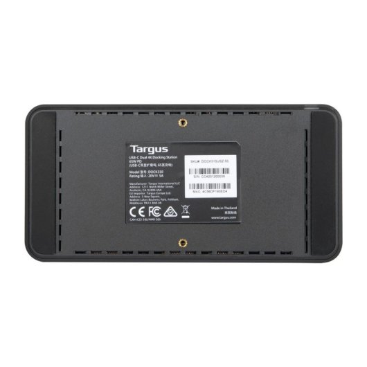Targus DOCK310EUZ Docking Station Universal USB-C DV4K a USB-A/USB-C/HDMI/Jack 3.5/RJ45 65W