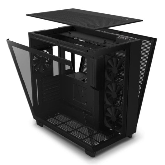 NZXT H9 Flow Mid-Tower ATX in vetro temperato USB-C/3.2 nero