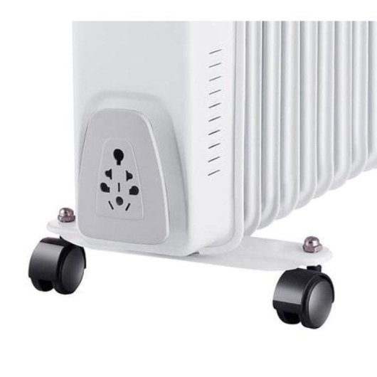 Yoevu Radiador de Aceite de Bajo Consumo 11 Elementos 2500W Blanco