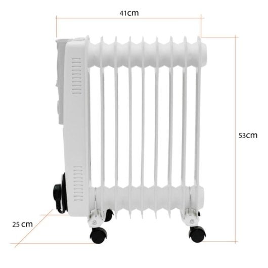 Yoevu Radiatore Olio a Basso Consumo con Termostato 9 Elementi 2000W