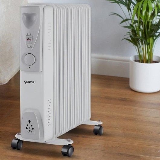 Yoevu Radiador de Aceite de Bajo Consumo con Termostato 9 Elementos 2000W