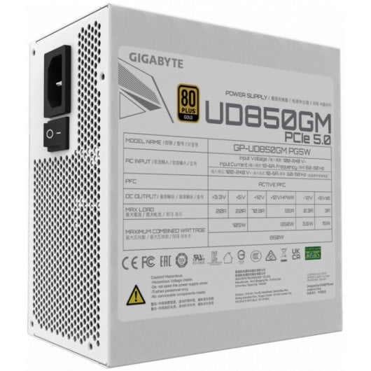 Gigabyte UD850GM PG5 850W 80 Plus Gold Full Modular Blanca