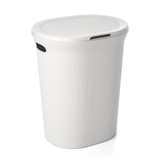 Tatay - Pongotodo Baobab 40 L Branco Pérgamo, Cesto para Roupas Sujas, Alta Qualidade e Resistência, Para Uso Interno e Externo, Aparência Discreta e Elegante.