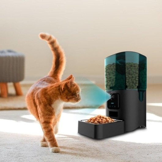 Cecotec Pumba 6000 Purrfect Meal Smart Vision Comedero Automático para Mascotas WiFi con Cámara