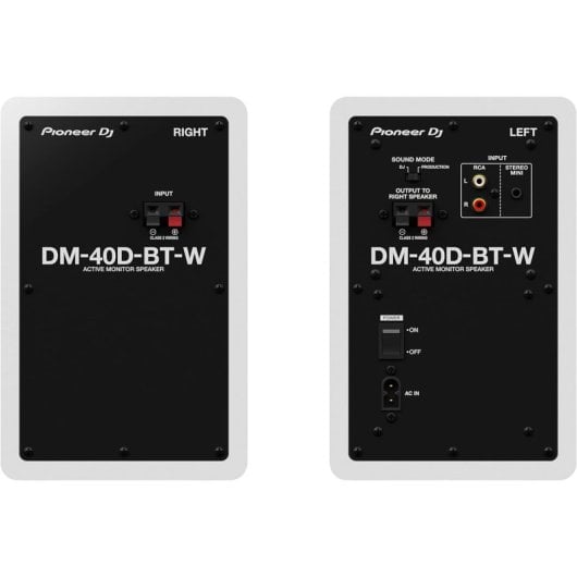 Pioneer DJ DM-40D-BT Altavoces de Monitor de 4'' con Bluetooth Blanco