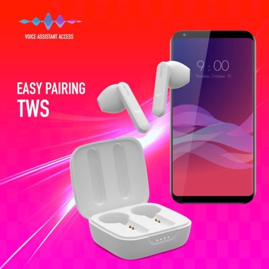 NGS Artica Move White Auriculares Inalámbricos con Estuche de Carga y Bluetooth 5.3 Blancos