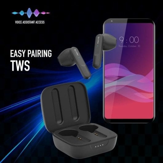 Auriculares NGS Artica Move inalámbricos Bluetooth 5.3 con micrófono y estuche negro