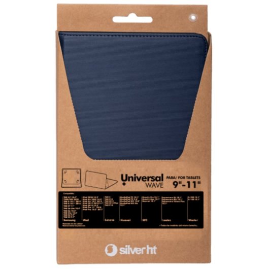 SilverHT Funda Wave Azul Universal con Soporte para Tablets de 9-11"