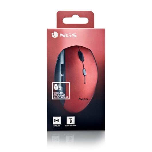 NGS BEE souris Droitier RF sans fil Optique 1600 DPI Rouge