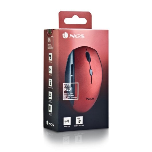 NGS BEE mouse Mano destra RF Wireless Ottico 1600 DPI Rosso