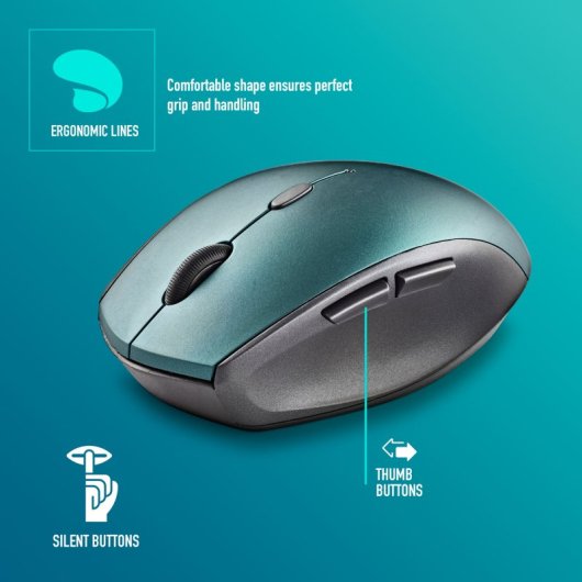 NGS Bee Blue Ratón Inalámbrico 1600 DPI Azul
