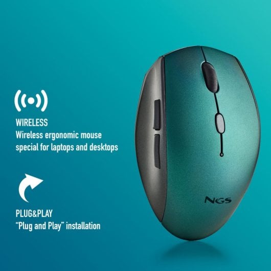 NGS Bee Blue Ratón Inalámbrico 1600 DPI Azul