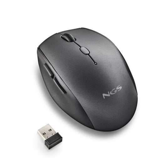 NGS Bee Black Ratón Inalámbrico 1600 DPI Negro