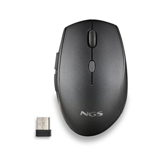 NGS Bee Black Ratón Inalámbrico 1600 DPI Negro
