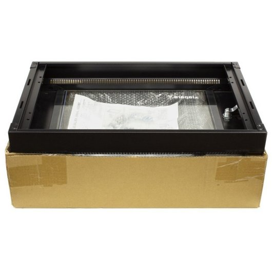 Wand-Rackschrank Lapara 9U 600x450mm FlatPack Schwarz RAL 9004