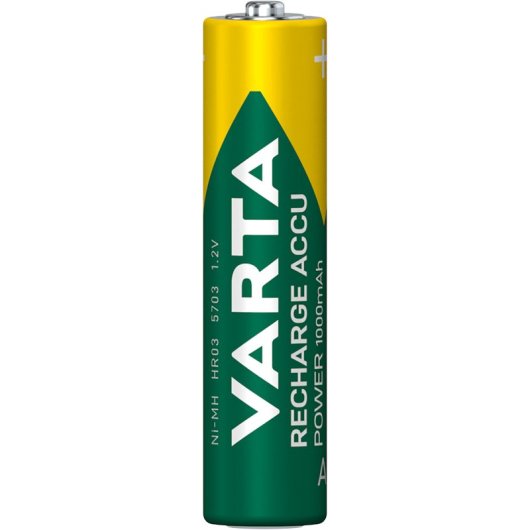 Varta Recharge Accu Power Pack 4 Pilas Recargables NiMH AAA 1000mAh