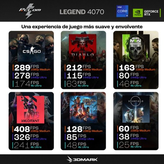 PcCom Legend 4070 Intel Core i9-14900HX/32GB/1TB SSD/RTX 4070/QHD/17.3"