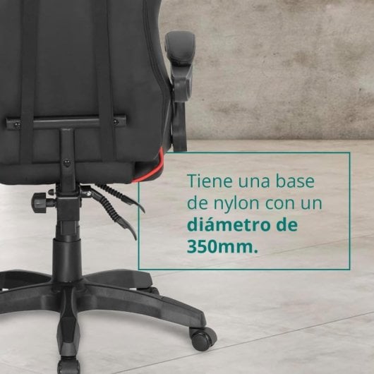 Kubo Cadeira Gaming Ergonómica com Apoio para Cabeça Vermelha/Preta