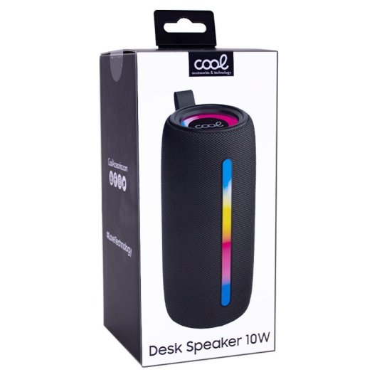 Cool Desk Coluna Portátil Bluetooth Rádio FM/USB/MicroSD 10W Preta