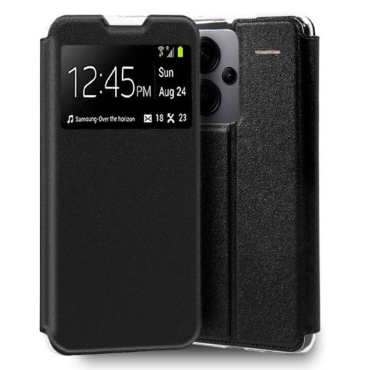 Cool Capa flip tipo livro preta simples para Xiaomi Redmi Note 13 Pro Plus 5G
