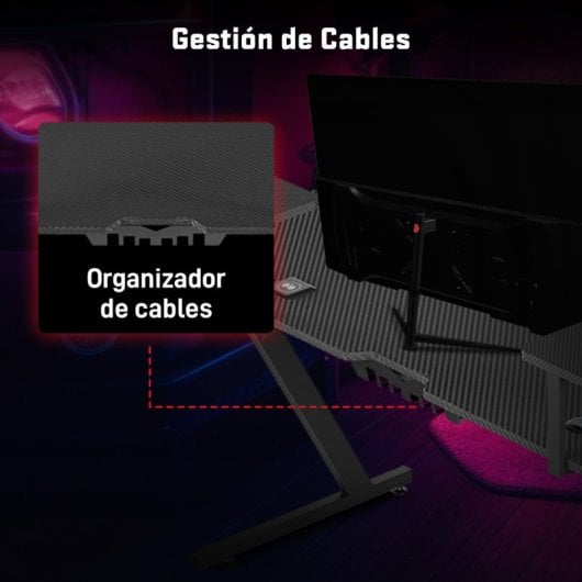 Tempest Sanctuary Mesa Gaming 160x75cm RGB Negra