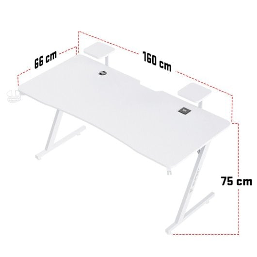 Tempest Sanctuary White Mesa Gaming 160x75cm RGB Blanca