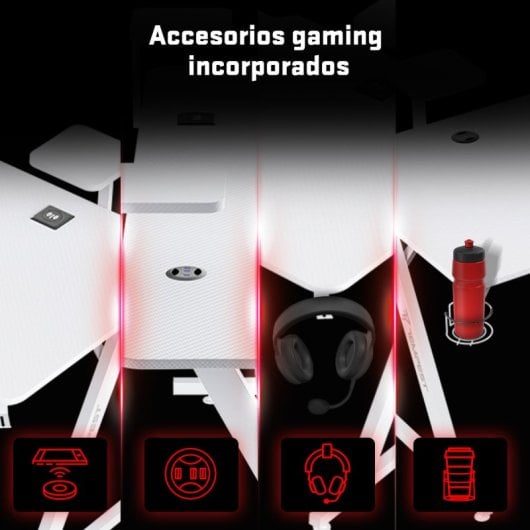 Tempest Sanctuary White Mesa Gaming 160x75cm RGB Blanca