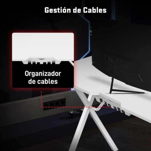 Tempest Shelter White Mesa Gaming 120x60cm RGB Blanca