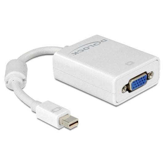 Delock 65130 Adaptador Mini DisplayPort 1.2 Macho a VGA Hembra Blanco