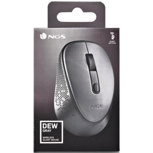 NGS Dew Gray Ratón Optico Inalámbrico 1600 DPI Gris